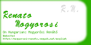 renato mogyorosi business card