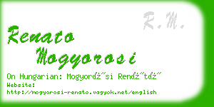 renato mogyorosi business card